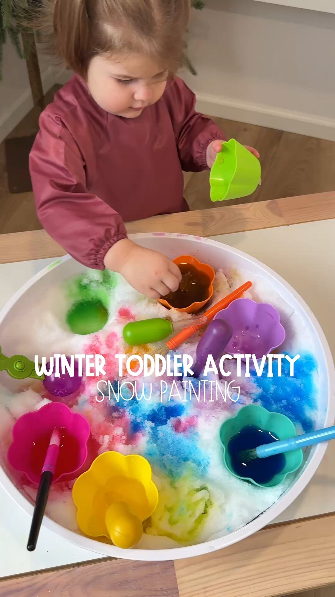 Easy winter toddler activity ❄️🎨

This snow painting sensory activity took less than 5 minutes to set up and kept my toddler engaged for 45 minutes. I scooped snow into our sensory bin and added cups, food coloring, droppers, and paint brushes for simple color mixing and fine motor play.

A low-effort indoor winter activity that’s perfect for toddlers on cold days when you need something quick and engaging! If you don’t have snow, painting ice cubes would also work great! 

#LTKmomlife #LTKKids #LTKSeasonal