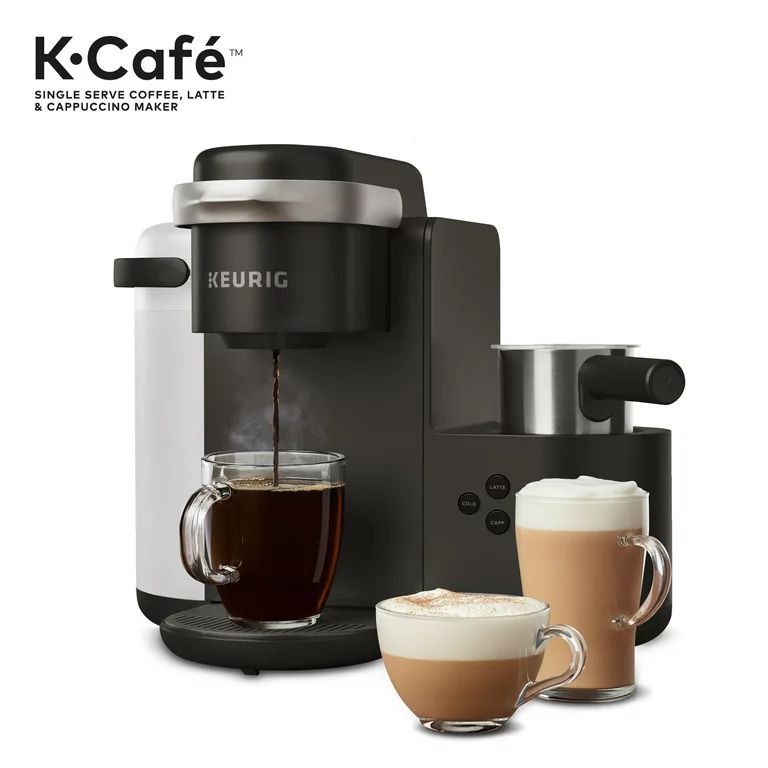 Keurig K-Cafe Single Serve K-Cup Coffee Maker, Latte Maker and Cappuccino Maker, Dark Charcoal | Walmart (US)