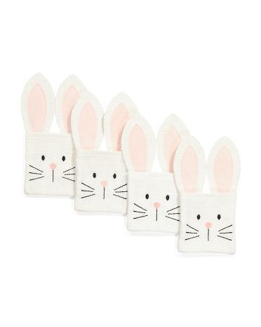 Set Of 4 Bunny Ears Utensil Holders | TJ Maxx