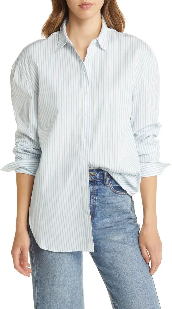 Nordstrom Stripe Oversize Cotton Poplin Shirt | Nordstrom | Nordstrom