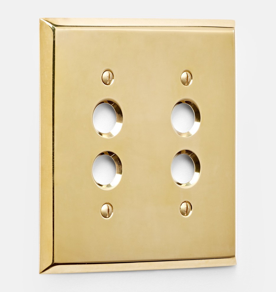 Lewis Double Push-Button Switchplate | Rejuvenation