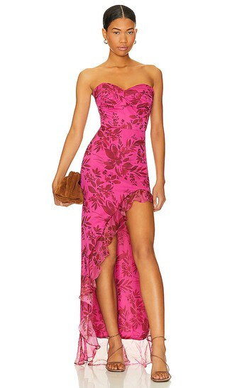 Amanda Uprichard Eden Gown in Pink. - size S | Revolve Clothing (Global)
