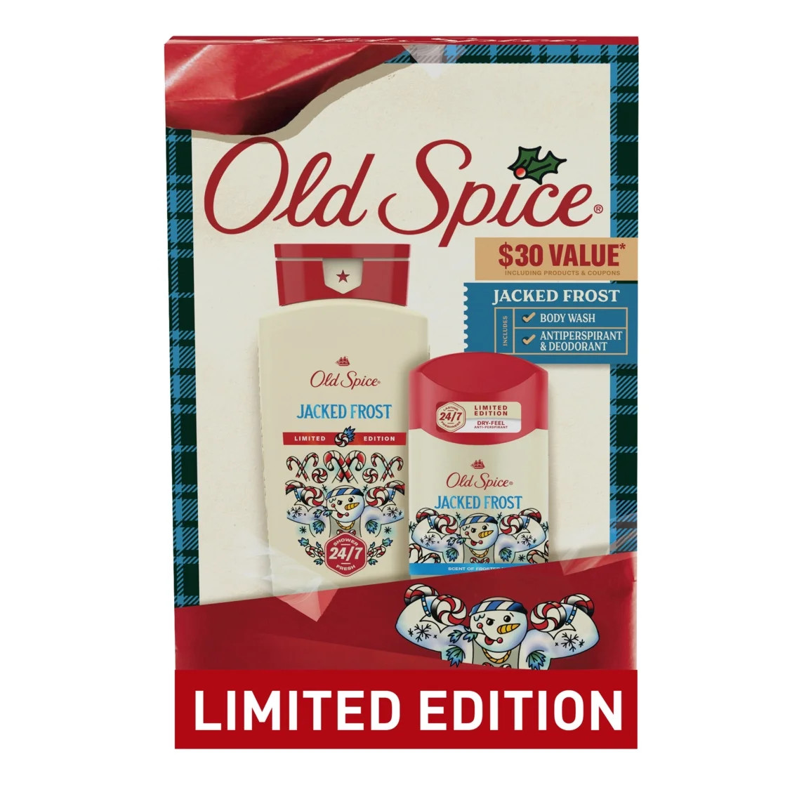 Old Spice Limited Edition Jacked Frost Holiday Gift Pack for Men - Body Wash & Deodorant Set - Wa... | Walmart (US)