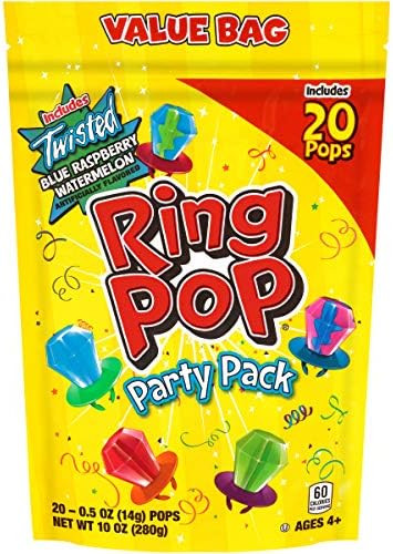 Ring Pop Individually Wrapped Bulk Lollipop Variety Party, Lollipop Suckers w/ Assorted Flavors F... | Amazon (US)