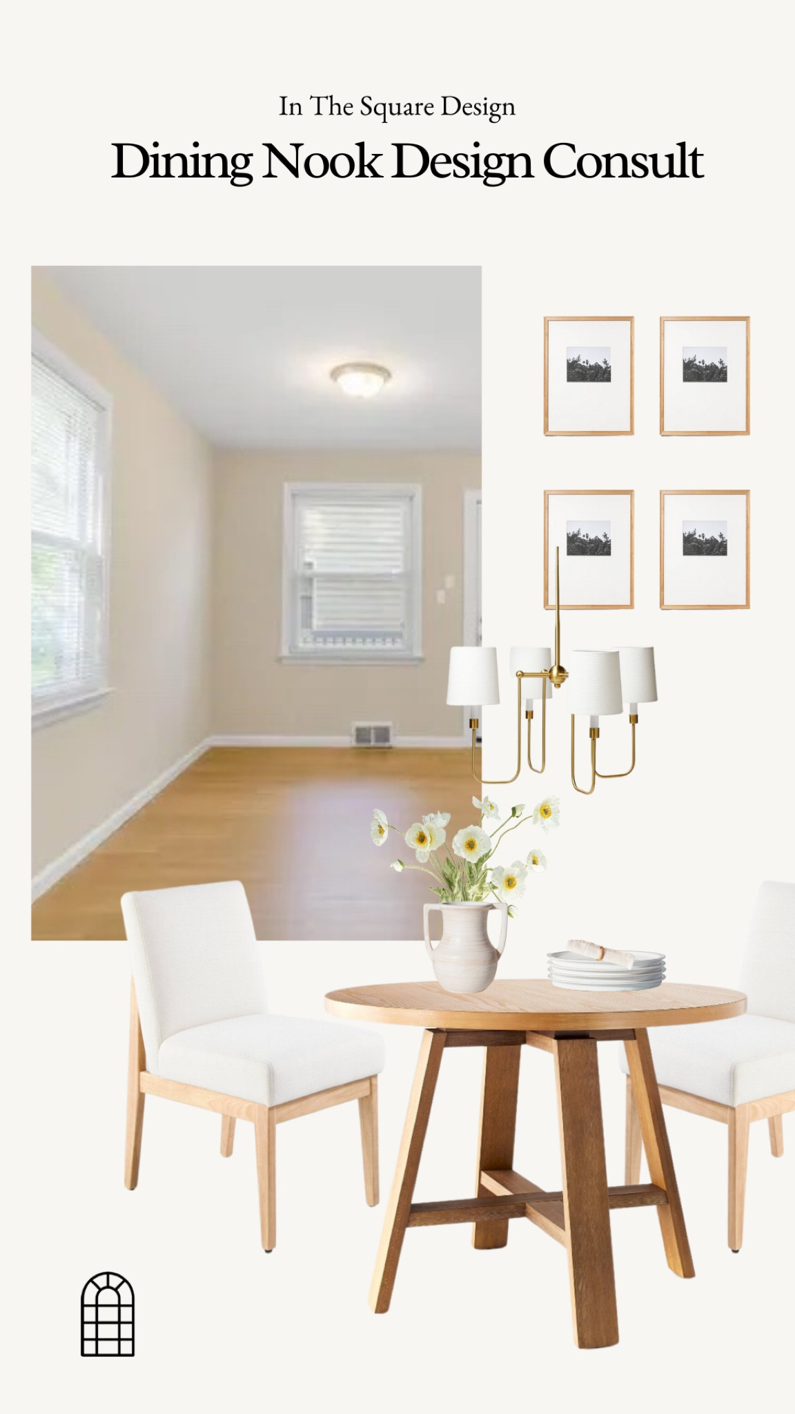 Dining Nook Consult

Wood dining table, wood circle table, wood dining chair, wood chair, brass light fixture, affordable lighting, ceramic vase, faux flowers, ceramic plates, ceramic dining serve ware, napkins, wood frames, studio mcgee, target lighting, brass chandelier, linen chairs 

#LTKunder100 #LTKhome #LTKsalealert