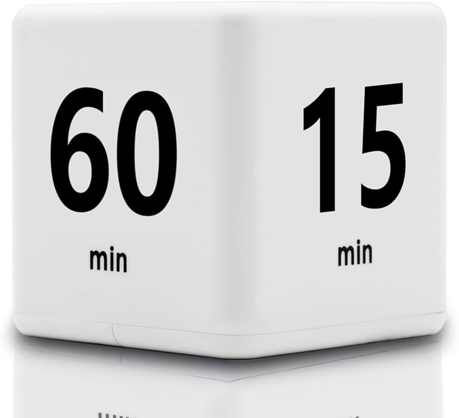 Cube Timer,Time Management Cube,Gravity Sensor Flip Timer 15-20-30-60 Minutes for Exercise, Work,... | Amazon (US)