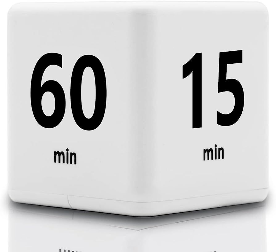 Cube Timer,Time Management Cube,Gravity Sensor Flip Timer 15-20-30-60 Minutes for Exercise, Work,... | Amazon (US)