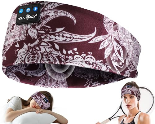 MUSICOZY Sleep Headphones Bluetooth Headband 5.4 Wireless Headband Headphones for Sleeping for Side Sleeper with Ultra-Thin HD Stero Speaker for Workout | Amazon (US)