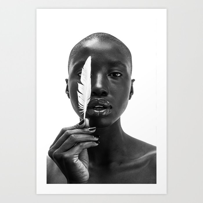 White Feather Art Print by Gregory Prescott | Society6