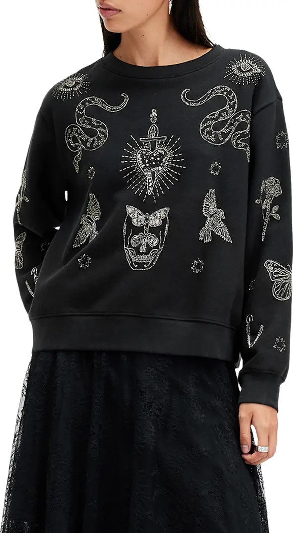 Pippa Beaded Hex Cotton Blend Sweater | Nordstrom
