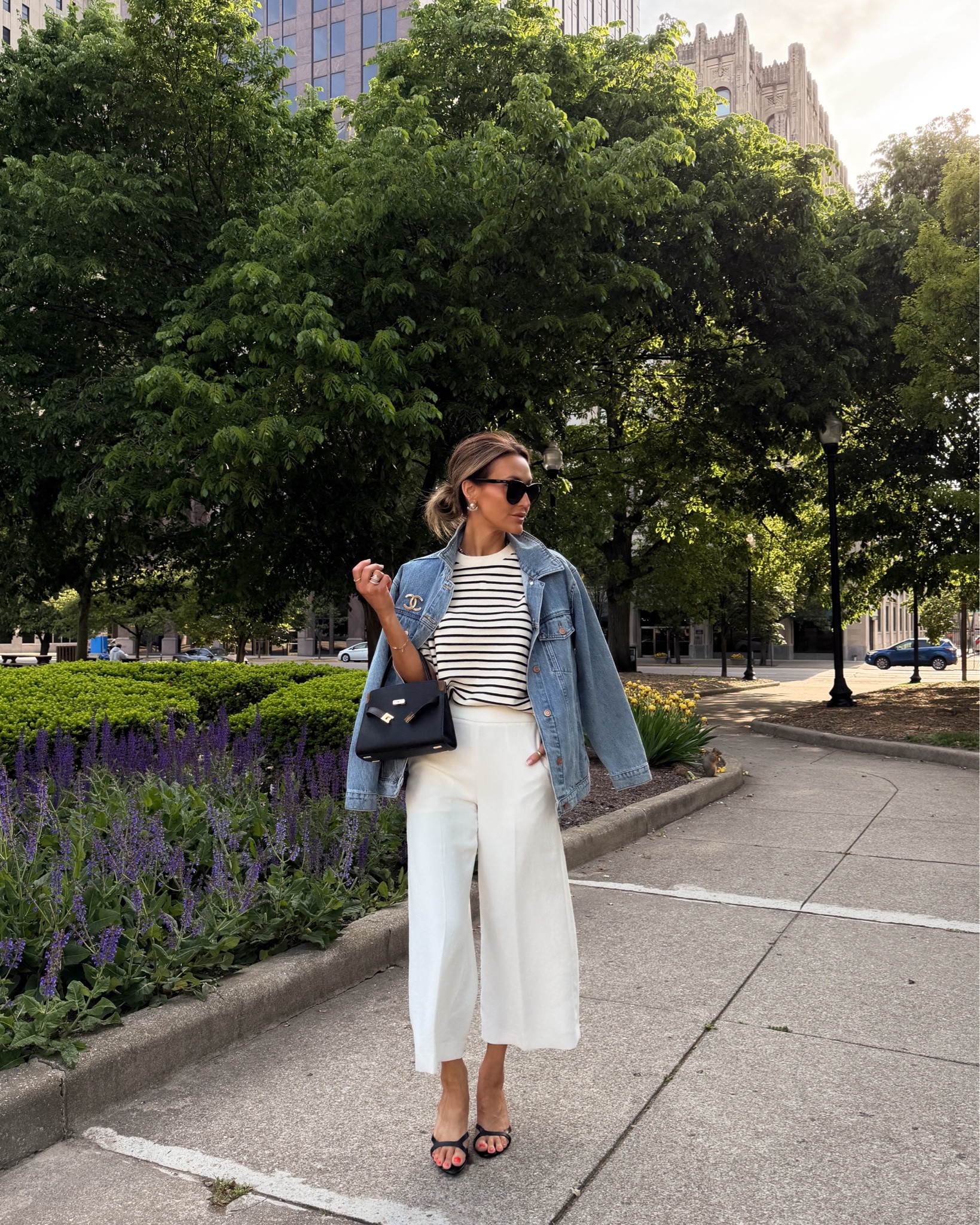 Same pants, Day 2 in Paris ☕️
An easy, everyday look built around the same base—layered, effortless, and perfect for walking all day. Pants size 2, elastic back and super flowy! Tee size xs fits oversized, denim jacket size small, also fits oversized 

This $60 denim jacket (100% organic cotton) has been a viral favorite for a reason… I’ve been wearing it nonstop.

#LTKTravel #LTKdayinmylife #LTKOver40