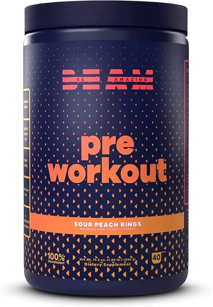 BEAM Pre-Workout Powder | Vegan Energy Booster Powdered Drink with All-Natural Caffeine, No Crash... | Amazon (US)