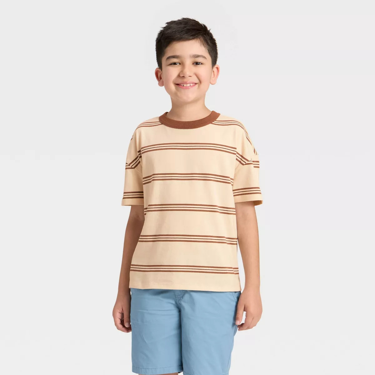 Boys' Short Sleeve Striped Oversized T-Shirt - Cat & Jack™ | Target