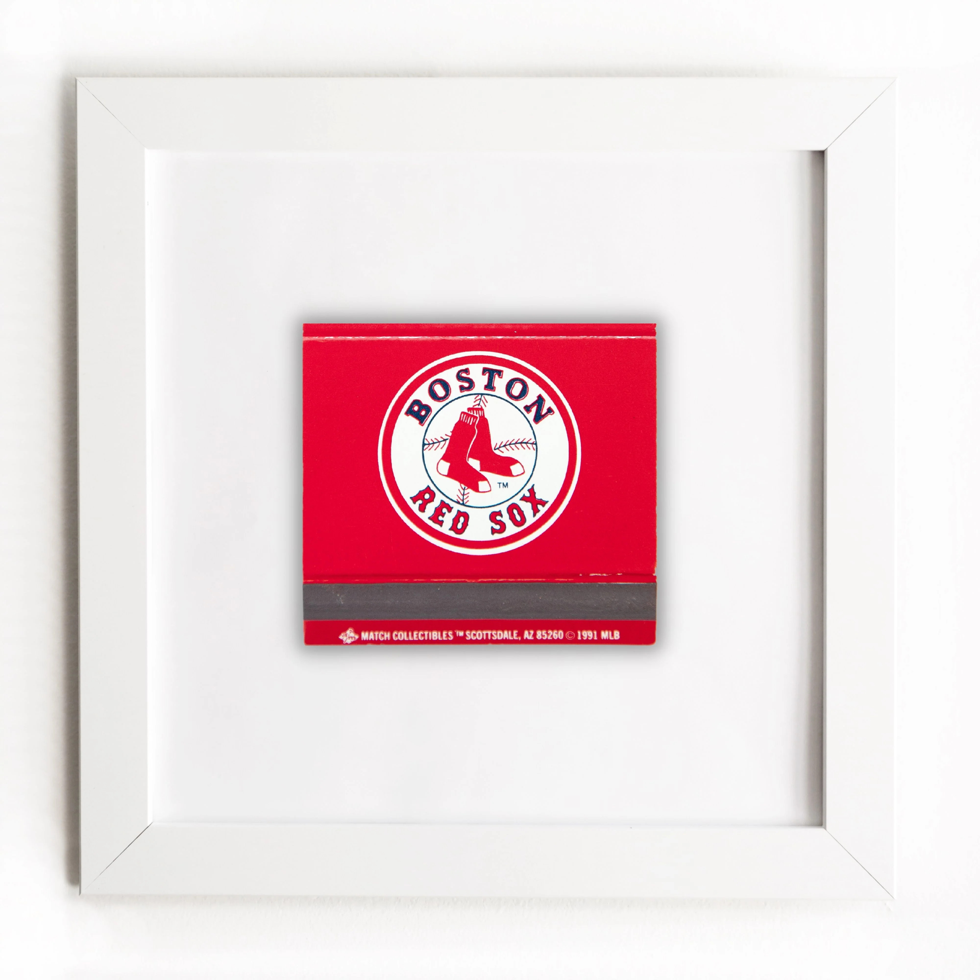 Boston Red Sox (back) - Framed Print Matchbook - Baseball Gift - Match South | Match South