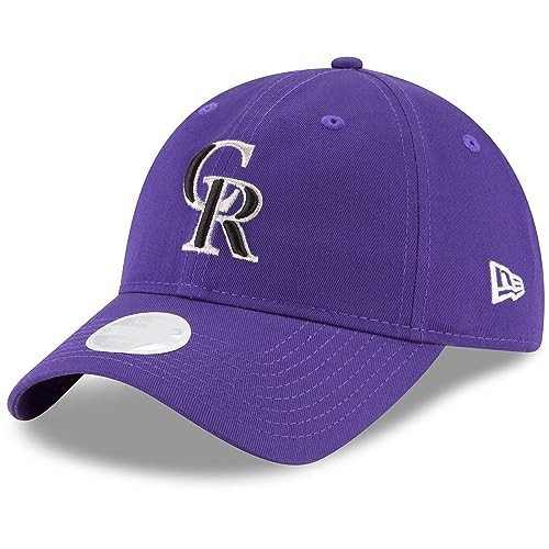 New Era Women's MLB Core Classic 9TWENTY Team Color Home Adjustable Hat Cap One Size Fits All - Colorado Rockies Purple | Amazon (US)