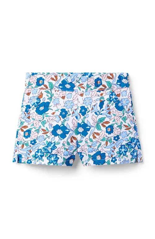Janie and Jack Floral Canvas Short in Blue at Nordstrom, Size 2T | Nordstrom