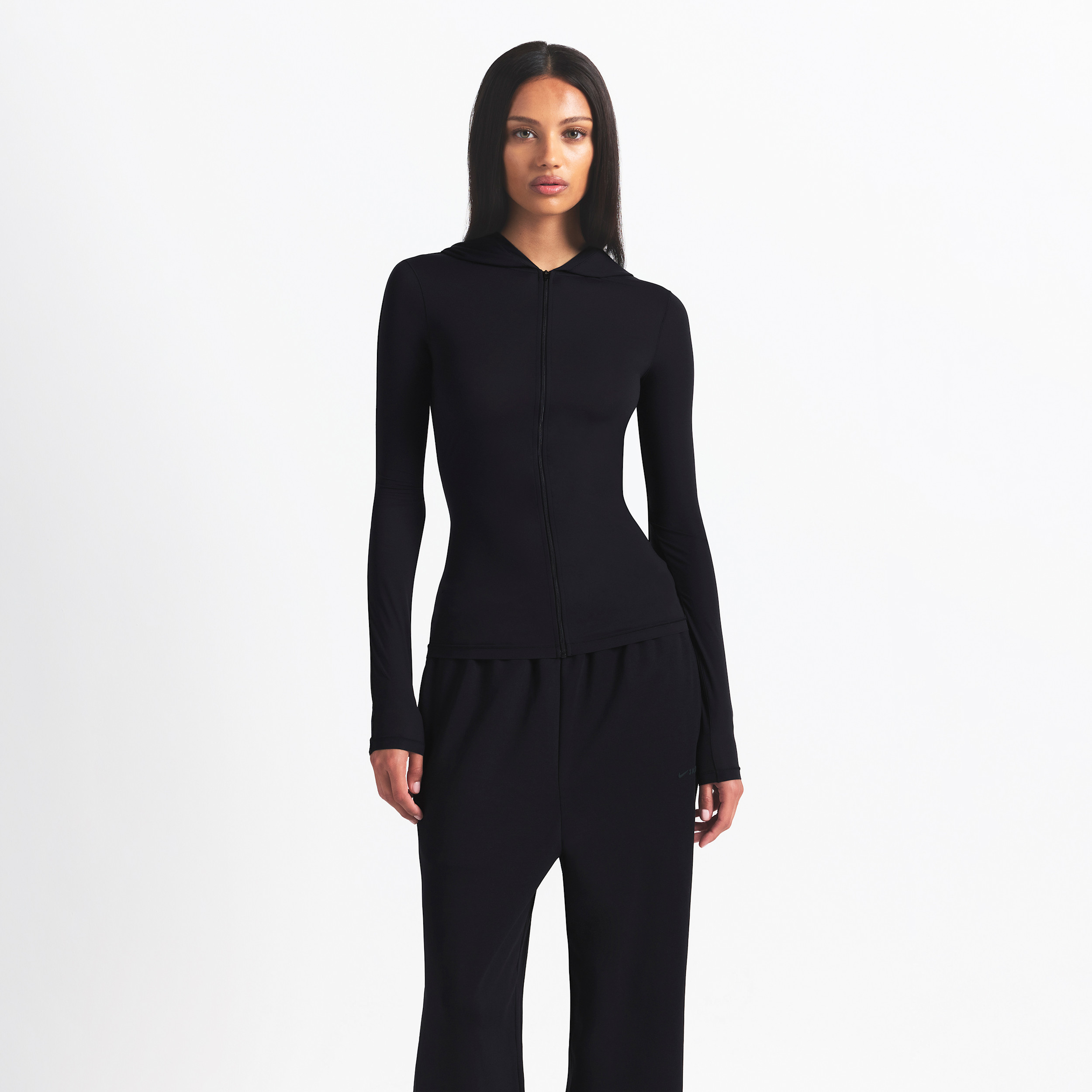 Nike Women's SKIMS Weightless Layers Full-Zip Hoodie in Black | TPZUP6053W-OBD | Nike (US)