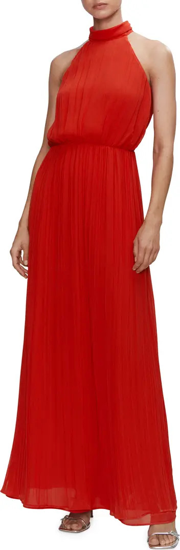 Pleated Sleeveless Maxi Dress | Nordstrom