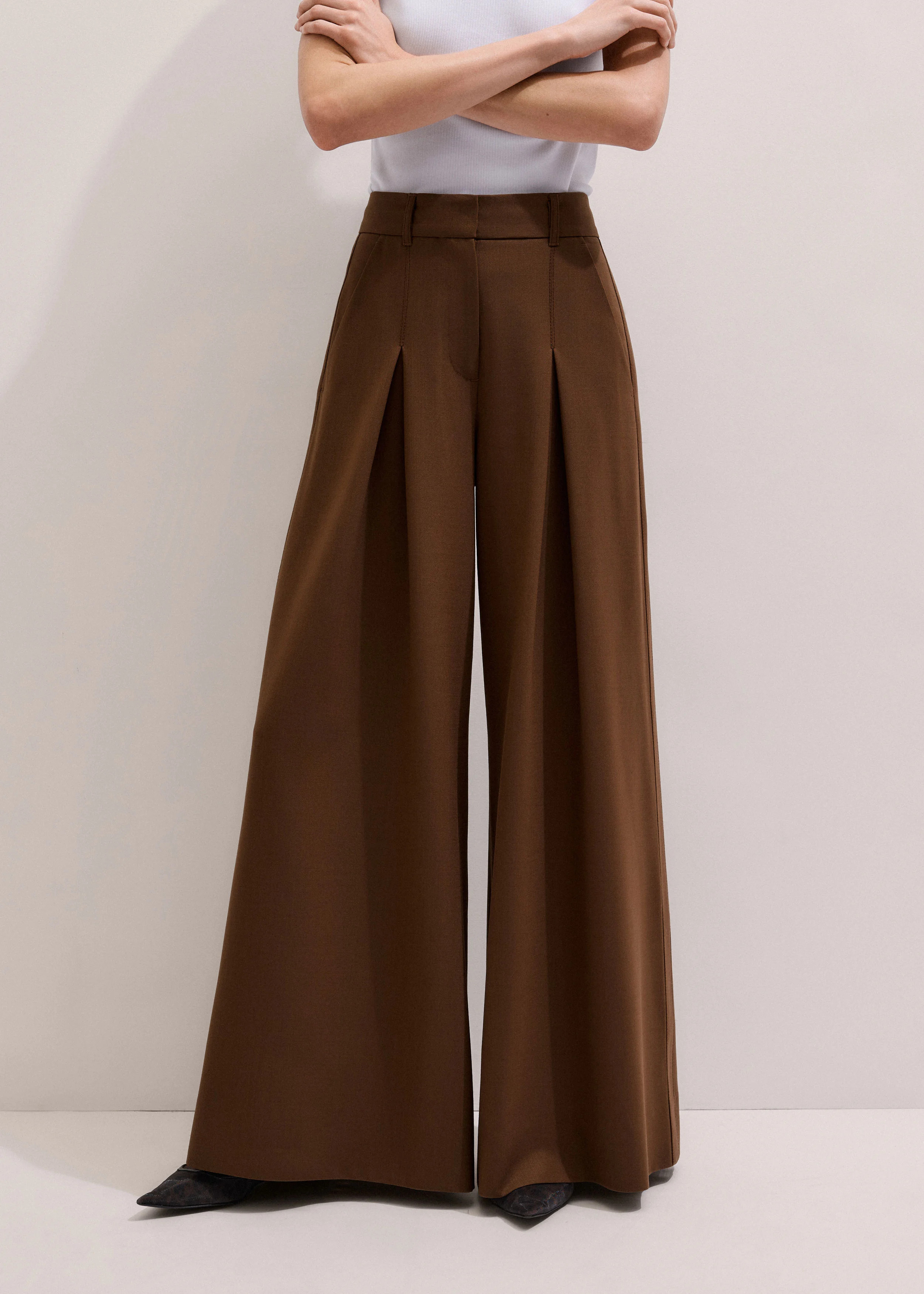 Very Wide-Leg Trouser Wool Blend | ME+EM Global (Excluding US)