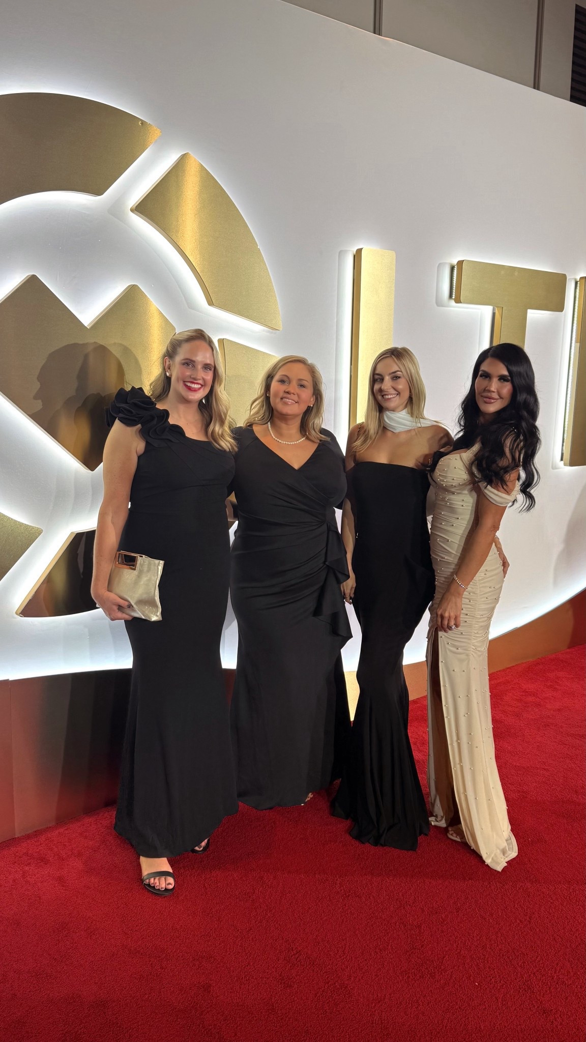 Red carpet gala during LTKCON. 

Wore black wing gown in size small. Fabulous piece! 

Gala dress, black tie wedding guest dress, black maxi dress, Hollywood dress 

#LTKCon #LTKWedding #LTKParties