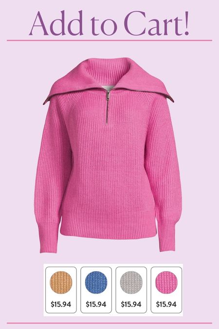 Always a sucker for a quarter zip! This one comes in 4 great colors & is under $20!!?? I’ve ordered multiple colors & will report back!

#walmartpartner #walmartfashion @walmartfashion 