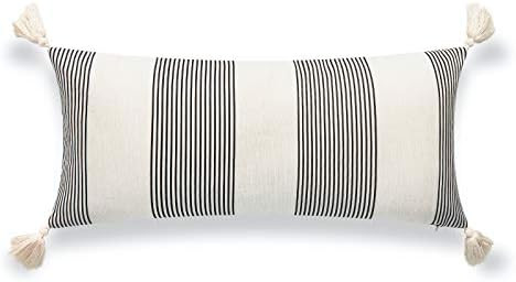 Hofdeco Modern Boho Moroccan Indoor Outdoor Long Lumbar Pillow Cover ONLY for Bed, Backyard, Couc... | Amazon (US)