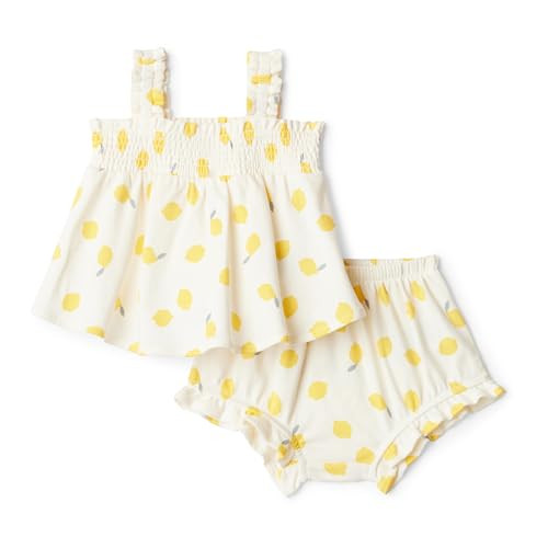Amazon.com: Amazon Essentials Unisex Babies x Sofia Grainge Baby Girls Cotton Interlock Top and B... | Amazon (US)
