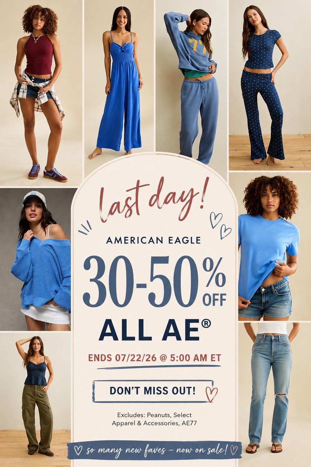 🚨 American Eagle Sale Alert! 🚨
Now's the perfect time to stock up on all the new arrivals! 🤍 Save 30–50% OFF all AE® for a limited time. From cozy sets to dresses, denim, and everyday favorites, so many cute styles are included.
Don't wait—shop your favorites before they're gone! 🛍️✨
#LTK #LTKSale #AmericanEagle #AEStyle #LTKFinds #FallFashion #AffordableStyle #NewArrivals #CasualStyle #EverydayFashion

#LTKSaleAlert #LTKOver40 #LTKstorytime