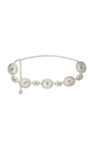 Lovers and Friends Aurea Belt in Metallic Silver,Teal. | Revolve Clothing (Global)