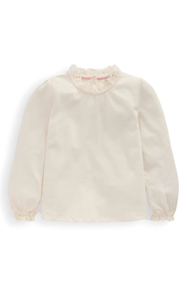 Mini Boden Kids' Embroidered Eyelet Accent Cotton Top | Nordstrom | Nordstrom