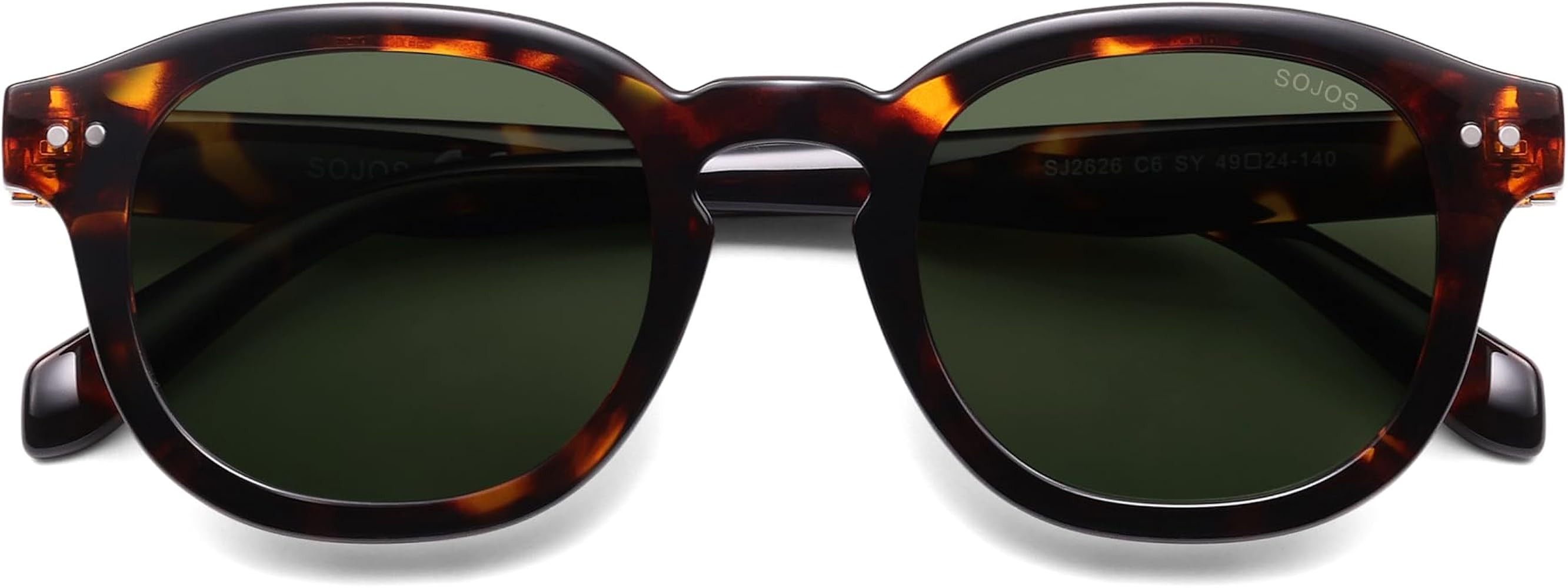 SOJOS Retro Vintage Polarized Sunglasses for Women Men, Classic Square Panto Shades SJ2626 | Amazon (US)