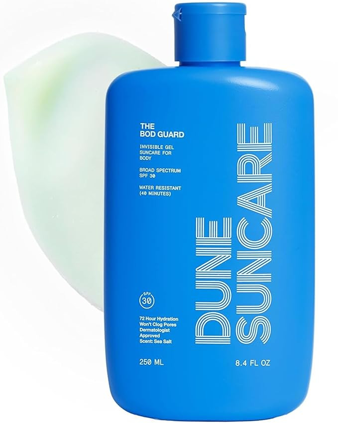 DUNE SUNCARE The Bod Guard - Award-Winning Clear Invisible Gel Body Sunscreen - Broad Spectrum SP... | Amazon (US)