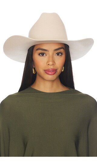 Gigi Pip Teddy Cowboy Hat in Cream. - size 55 | Revolve Clothing (Global)