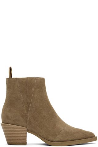 Beige Dart Boots | SSENSE