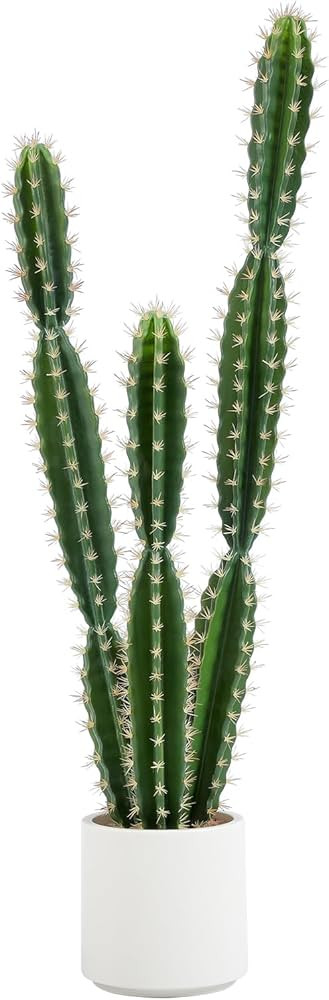 Tall Faux Cactus Plant，50in Realistic Texture Tall Fake Plant, Artificial Cactus Plants Large w... | Amazon (US)