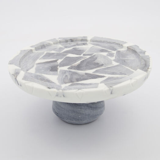 Grey Marble Cake Stand 11x26cm | TK Maxx