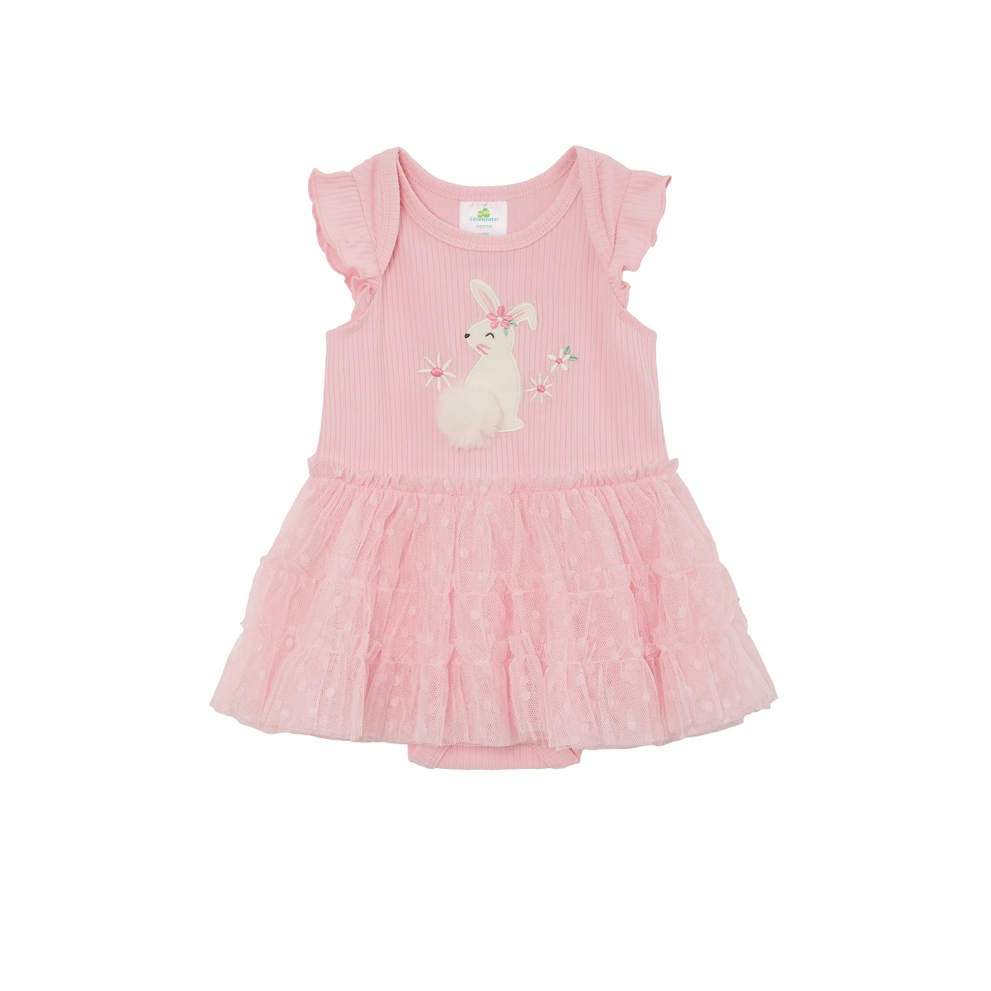 Way to Celebrate Baby Girls Easter Tulle Tutu Dress, Sizes 0-3M-6-9M | Walmart (US)