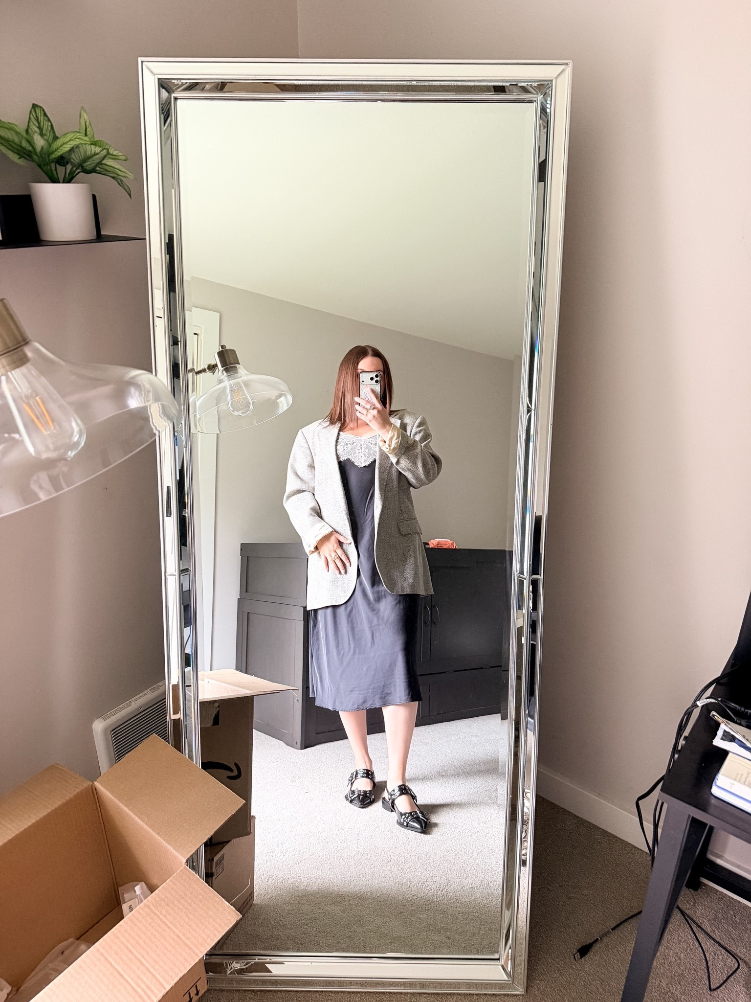 Went on a podcast downtown and of course dressed up! Slip dresses are a summer staple for me plus this thrifted blazer is a mainstay in my closet. Cannot recommend picking up a good piece of vintage outerwear 🥺

#LTKootd #LTKMidsize #LTKWorkwear