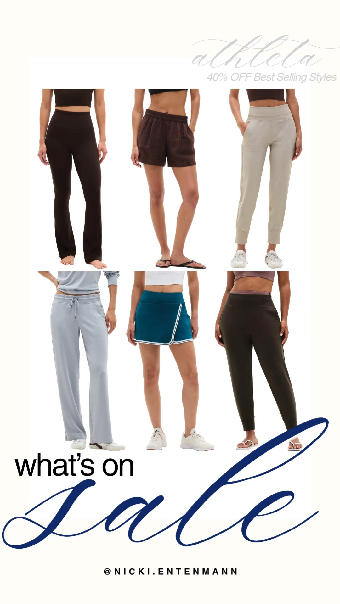 Take advantage of 40% off best-selling bottoms at Athleta! This activewear edit includes high-waisted flared leggings, tailored joggers, relaxed drawstring pants, and athletic skorts in rich chocolate brown, light blue, deep teal, and neutral beige. Pair these comfortable, versatile bottoms with your favorite crop tops or light sweaters for an effortless preppy-casual look.

#athleta #athletastyle #whatsonsale #activewear #athleisure #preppycasual #bottomssale 

 #LTKfitnessgoals #LTKActive #LTKSaleAlert