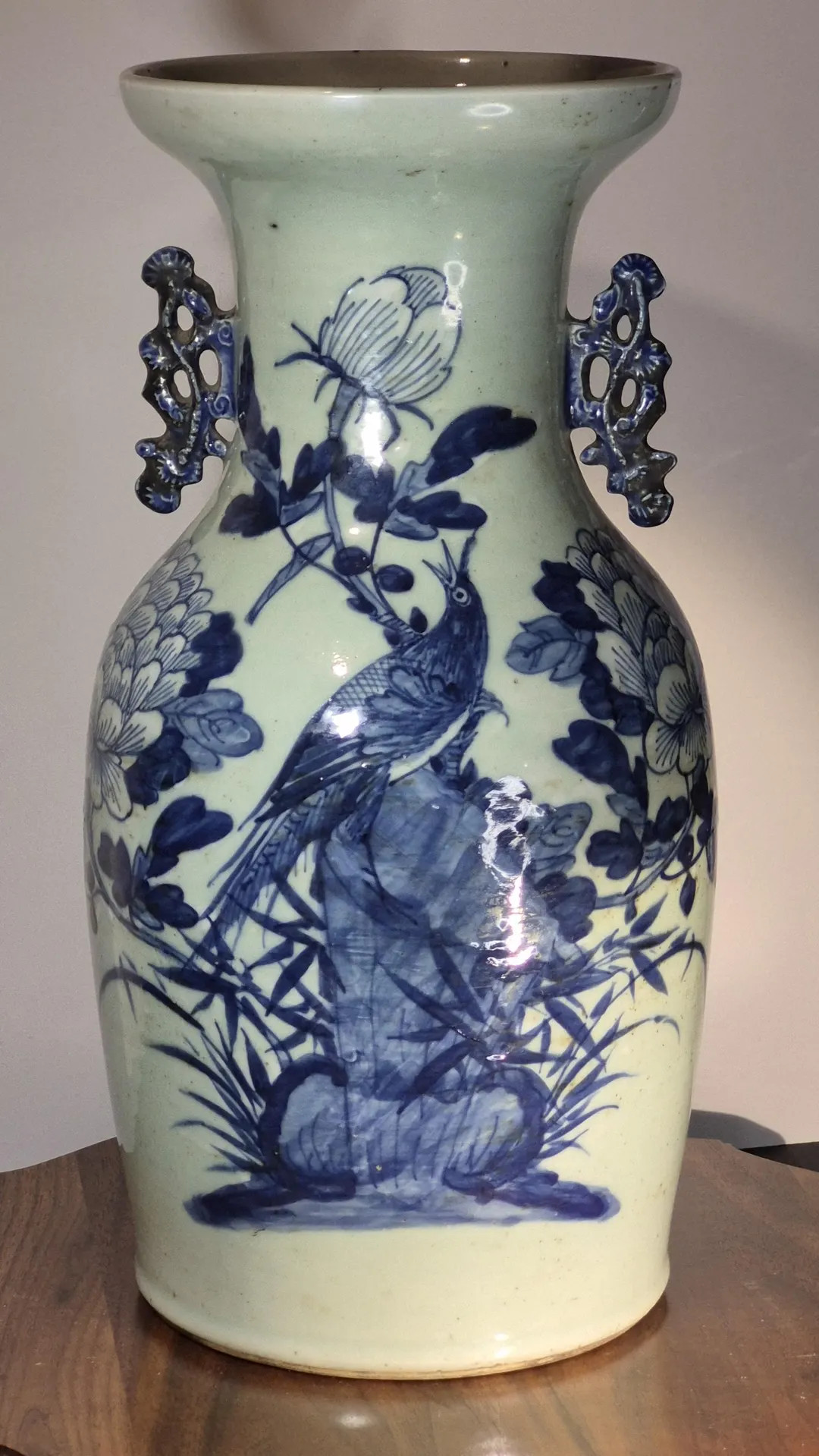 Antique Qing Dynasty Chinese Blue and White Porcelain Wedding Vase – Bird and Floral Motif With... | Etsy (US)