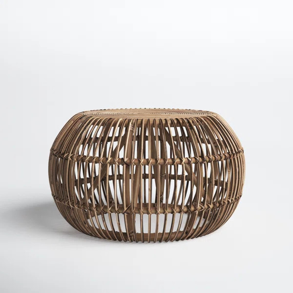 Ava Rattan/Wicker Drum Coffee Table | Wayfair North America
