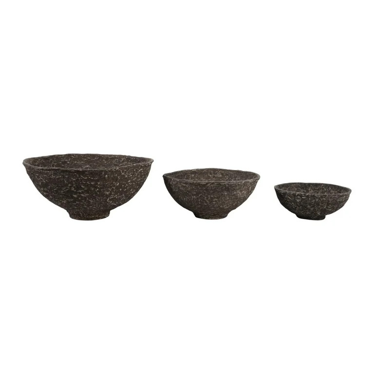 Handcrafted Pottery and Paper Mache Decorative Bowls Featuring Unique Textures and Organic Shapes... | Walmart (US)