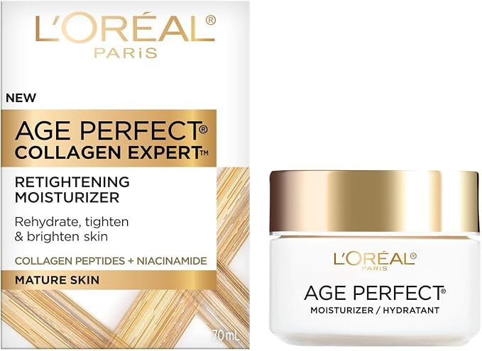 L'Oreal Paris Day Face Moisturizer Cream, Age Perfect Collagen Expert, with Collagen Peptides + N... | Amazon (CA)