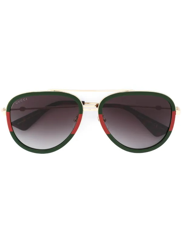 Gucci Eyewear pilot-frame Sunglasses - Farfetch | Farfetch Global