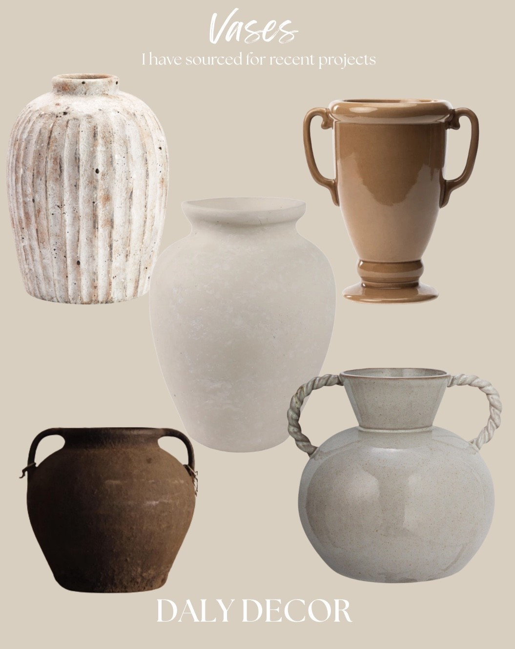 Love all these vases - I recently used for projects & they are pretty in person! 