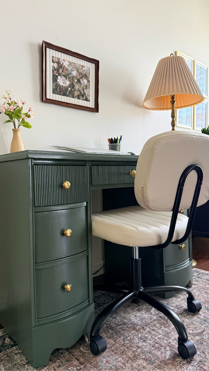 I was done working in a boring workspace… so I gave it a full home office makeover and I love it now! 💚

Everything’s either a thrift find, marketplace score, or little upgrade I couldn’t resist. I flipped an old desk, got a new rug, picked a print for the DIY frame, added a few decor pieces, and made my laptop setup more comfy for work. It’s the same space, but now it actually feels like me and I feel inspired to work! 😃

✨  SAVE this for your next office refresh & FOLLOW for more budget-friendly DIYs.

#homeoffice #homeofficedecor #homeofficeideas #workfromhome #roomtransformation