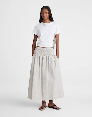 Sophia Midi Skirt in Seersucker | Madewell