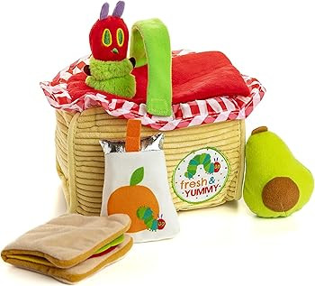 KIDS PREFERRED Eric Carle The Very Hungry Caterpillar Cloth Picnic Basket Playset with Food and C... | Amazon (US)