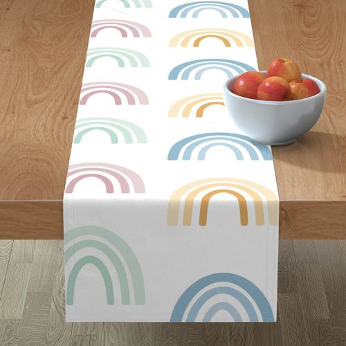 Pastel Rainbow Staggered | Spoonflower