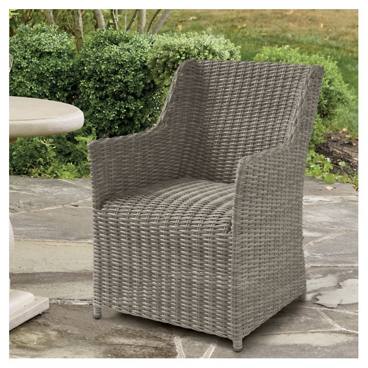 Montville Wicker Dining Armchairs, Set of Two | Grandin Road | Grandin Road